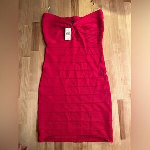 New Pink bodycon mini dress sz Medium